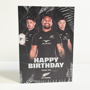 Ardie Savea Happy Birthday Card from the All Blacks Rugby Team
