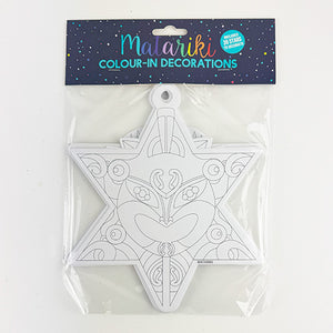 Pack of 36 Colour In Matariki Stars Decorations