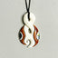 Maori Bone Single Twist Necklace with Paua and Stain