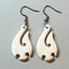 Maori Bone Carved Hook Earrings