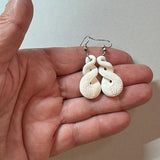 NZ Bone Maori Double Twist Earrings