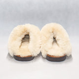 Beautiful NZ Womens Sheepskin Scuffs with Fluffy Collar