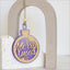 Purple NZ Merry Xmas Pohutukawa Christmas Ornament