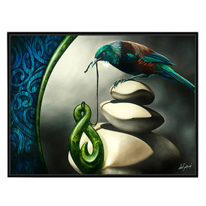 Dave Sotogi Tui Greenstone Twist Necklace Framed Print