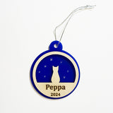 Personalised NZ Cat Christmas Ornament