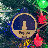 Personalised NZ Cat Christmas Ornament