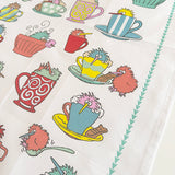 Pretty Kiwi in a Cup Tea Towel