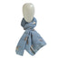 Chambray Blue  NZ Souvenir Scarf with Sparkly Rose Gold Kiwi