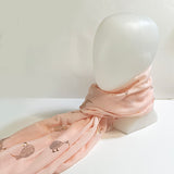 Pretty Soft Pink Scarf with Sparkly Kiwi Birds