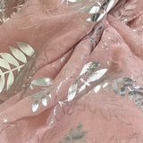 Pretty Pink Scarf with Shiny NZ Silver Fern Print