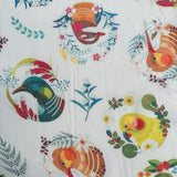 Pretty Native NZ Birds and Flowers Scarf