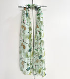 Pretty Soft Green NZ Scarf Covered in Native Birds Print