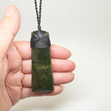 Large 7cm Genuine NZ Greenstone Toki Necklace