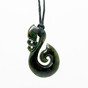 Genuine NZ Greenstone Maori Manaia Necklace