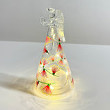 Light Up Pohutukawa Glass Christmas Table Ornaments