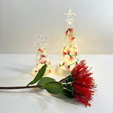 Light Up Pohutukawa Glass Christmas Table Ornaments