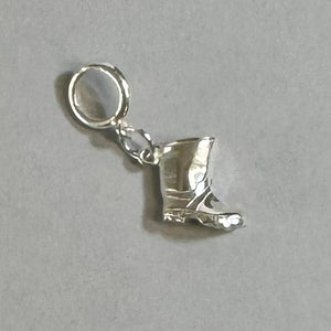 Sterling Silver Gumboot Charm Or Earrings