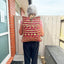 Red and Natural Flax Maori Backpack Pikau