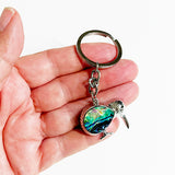 Cute NZ Kiwi Bird Paua Keychain