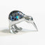 Cute Chrome and Paua Shell Kiwi Bird Ornament