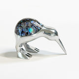 Cute Chrome and Paua Shell Kiwi Bird Ornament