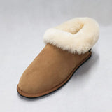 New Zealand Sheepskin Slippers with Roll Collar