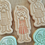 NZ Maori Girl Kapa Haka Cookie Cutter and Fondant Stamp