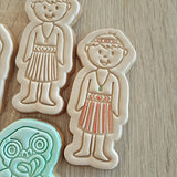 NZ Maori Boy Cookie Cutter and Fondant Stamp