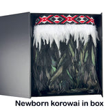 Red and White Newborn Baby Maori Korowai