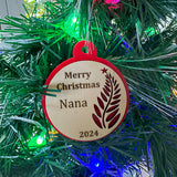 Personalised NZ Christmas Tree Ornament