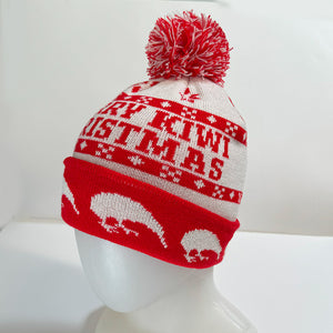 Fun Merry Kiwi Christmas Pompom Knitted Beanie