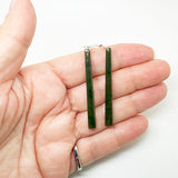 Genuine NZ Greenstone Matchstick Earrings