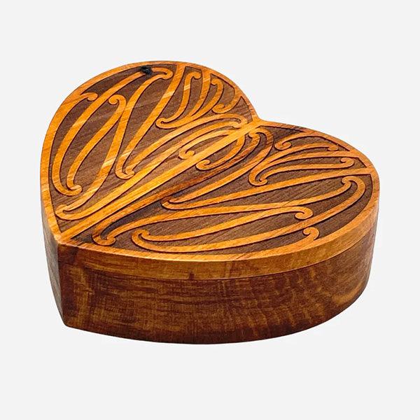 Handmade heart shaped top box from Maui