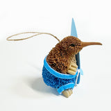 Fun NZ Brush Kiwi Bird Surfer Dude Christmas Ornament