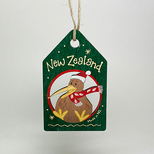 NZ Made Kiwi in Santa Hat Cutout Eco Christmas Ornament – ShopNZ