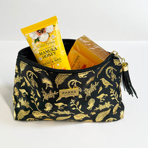 Pretty Cosmetic Bag Manuka Honey Hand Cream and Soap Gift Set