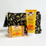 Pretty Cosmetic Bag Manuka Honey Hand Cream and Soap Set