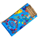 Pretty Cobalt Blue NZ Birds and Flower Hand Towel