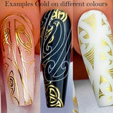 Beautiful Maori Design Gold Nail Transfers