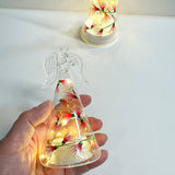 Light Up Pohutukawa Glass Christmas Table Ornaments