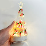 Light Up Pohutukawa Glass Christmas Table Ornaments