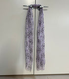 Purple White and Black Maori Kowhaiwhai Scarf