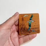 Totara and Paua Shell NZ Royal Albatross Fridge Magnet