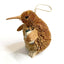 Cute Brush Kiwi Bird Xmas Ornament with Rugby Ball