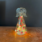 Light Up Pohutukawa Glass Christmas Table Ornaments