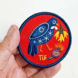 Colourful NZ Tui Bird Iron On Patch