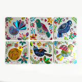 Pretty Sparkly NZ Native Bird Coasters