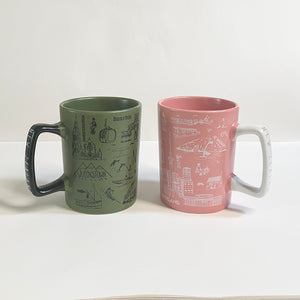 Khaki or Pink Souvenir NZ 13oz Mug