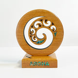 Maori Wood Carving Koru Design Trophy