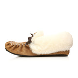 NZ Sheepskin Moccasins with Sheepskin Collar